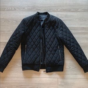 Zara Man black quilted jacket NWOT medium